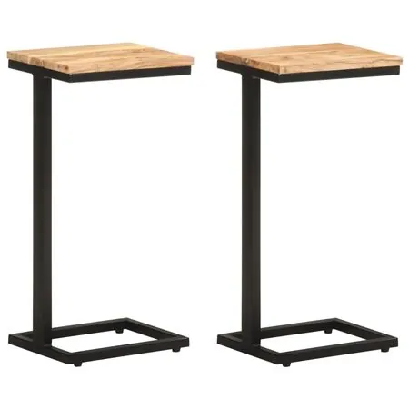 Mese laterale, 2 buc., 31,5x24,5x64,5 cm, lemn masiv de acacia