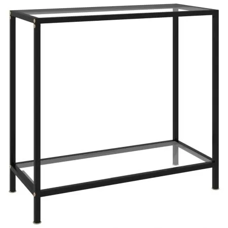  Masă consolă, transparent, 80 x 35 x 75 cm, sticlă securizată