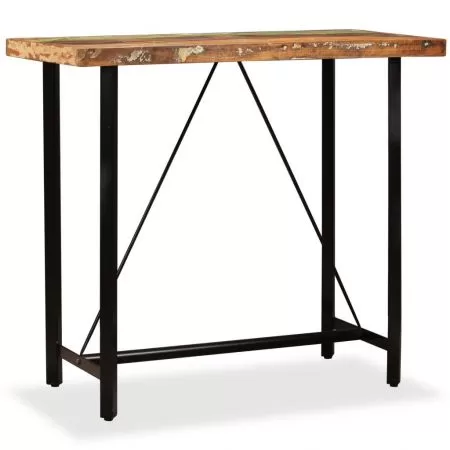  Masă de bar, 120 x 60 x 107 cm, lemn masiv reciclat