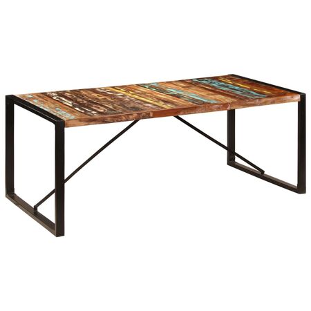  Masă de bucătărie, 200 x 100 x 75 cm, lemn masiv reciclat