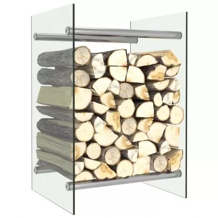 Rastel lemne de foc, transparent, 40 x 35 x 60 cm (w x d x h)