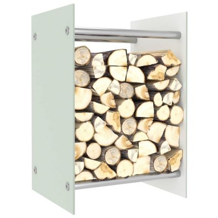 Rastel lemne de foc, alb, 40 x 35 x 60 cm (w x d x h)