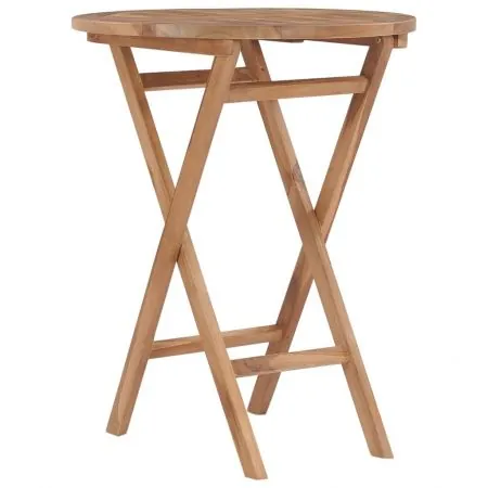  Masă de grădină pliabilă, 60 cm, lemn masiv de tec 