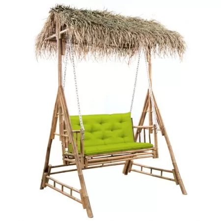 Balansoar cu 2 locuri, verde deschis, 135 x 99 x 202 cm