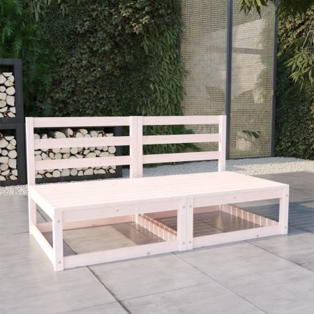 Set mobilier de gradina cu 2 locuri, alb, 70 x 70 x 67 cm