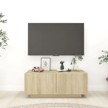  Comodă TV, stejar sonoma, 100x35x40 cm, lemn prelucrat