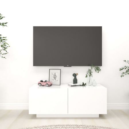 Comoda TV, alb, 100 x 35 x 40 cm