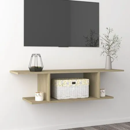  Dulap TV montaj pe perete, stejar sonoma, 103x30x26,5 cm