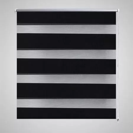 Jaluzea opacă tip zebră, 40 x 100 cm, negru