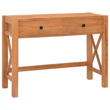  Birou cu 2 sertare, 100x40x75 cm, lemn de tec