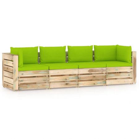 Canapea de gradina cu 4 locuri, verde deschis