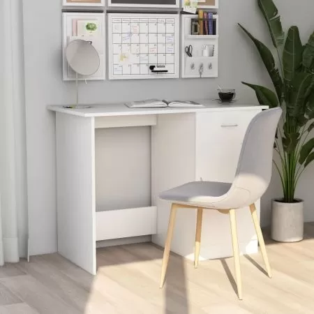  Birou, alb, 100x50x76 cm, lemn prelucrat