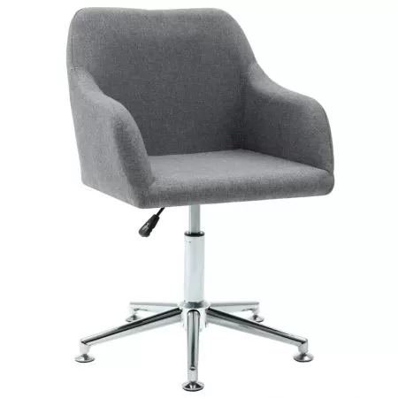  Scaun de birou pivotant, gri deschis, material textil