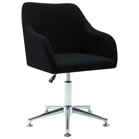  Scaun de birou pivotant, negru, material textil