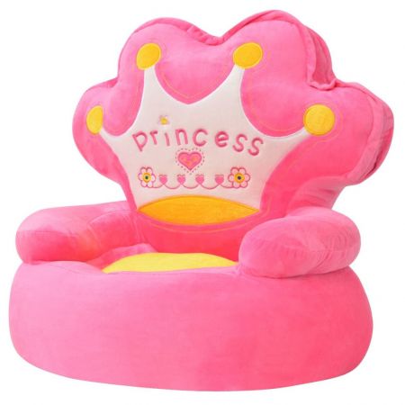 Scaun din plus pentru copii, roz
