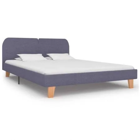  Cadru de pat, gri deschis, 180 x 200 cm, material textil