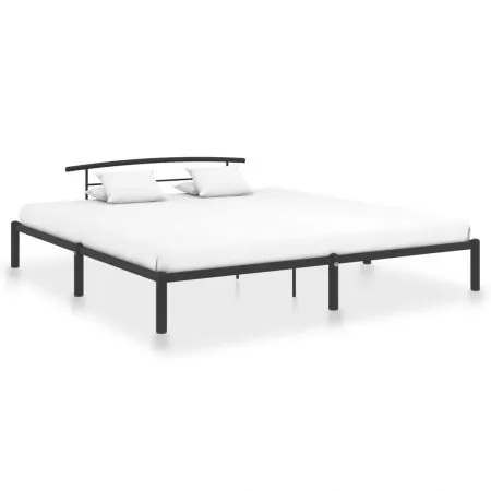  Cadru de pat, negru, 200 x 200 cm, metal
