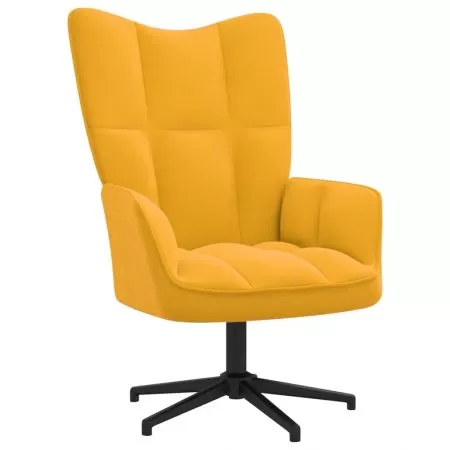 Scaun de relaxare, galben mustar