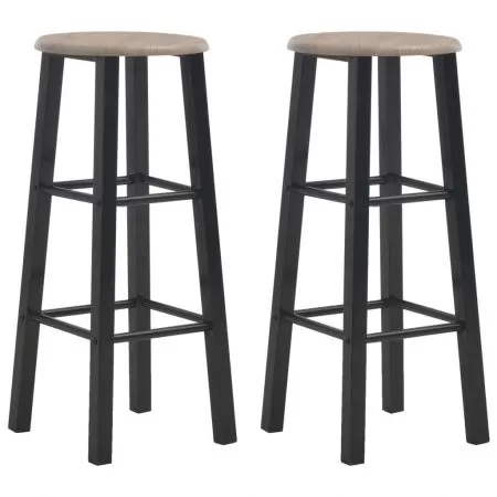  Scaune de bar, 2 buc., negru, MDF