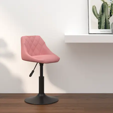  Scaun Bar Roz 46x44x(62,5-77,5) cm Catifea