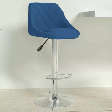  Scaun de bar, albastru, catifea