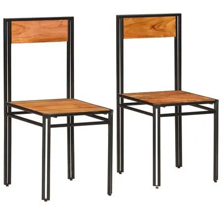 Set 2 bucati scaune de bucatarie, maro, 43 x 43 x 90 cm