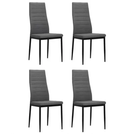  Scaune de bucătărie pivotante, 4 buc., gri deschis, textil