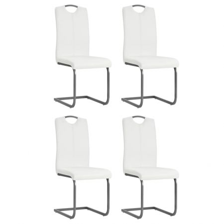 Set 4 bucati scaune de bucatarie consola, alb, 43 x 55 x 100 cm