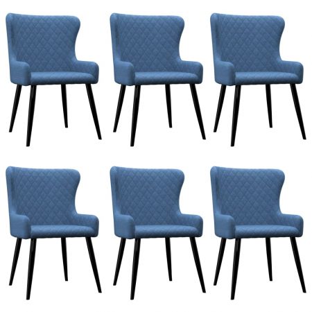 Set 6 bucati scaune de bucatarie, albastru