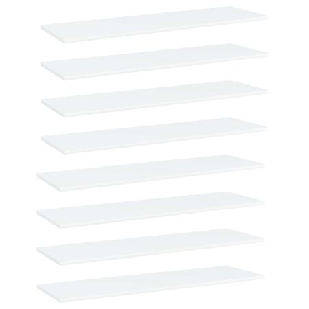  Plăci bibliotecă, 8 buc., alb, 100 x 30 x 1,5 cm, PAL