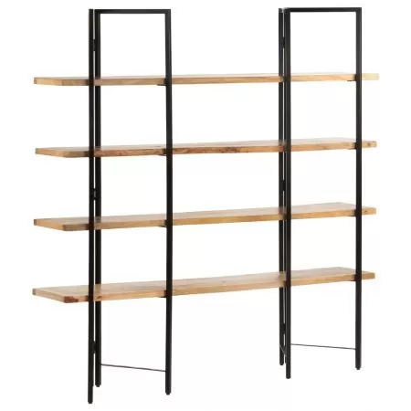  Bibliotecă cu 4 niveluri, 160x35x160 cm, lemn masiv de mango