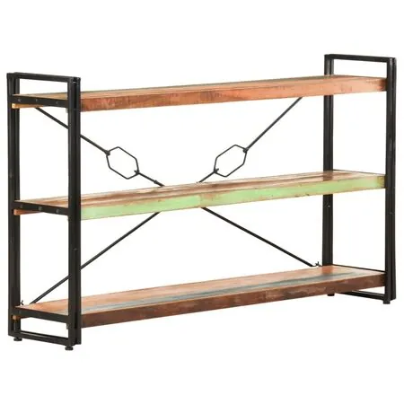  Bibliotecă cu 3 rafturi, 140x30x80 cm, lemn masiv reciclat