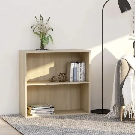  Bibliotecă, stejar sonoma, 80x30x76,5 cm, lemn prelucrat