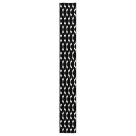 Covor traversa BCF, alb si negru, 60 x 500 cm