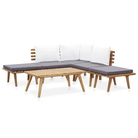  Set mobilier de grădină, 6 piese, lemn masiv de acacia