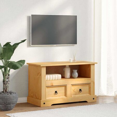  Comodă TV stil Corona din pin mexican 91 x 43 x 56 cm