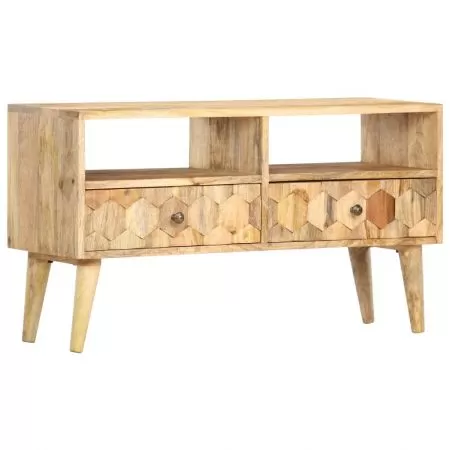  Comodă TV, 90 x 30 x 50 cm, lemn masiv de mango