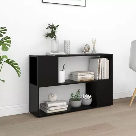  Bibliotecă, negru, 100x24x63 cm, PAL