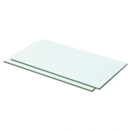  Rafturi, 2 buc., 50 x 20 cm, panouri sticlă transparentă