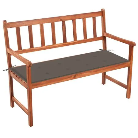  Bancă de grădină cu pernă, 120 cm, lemn masiv de acacia