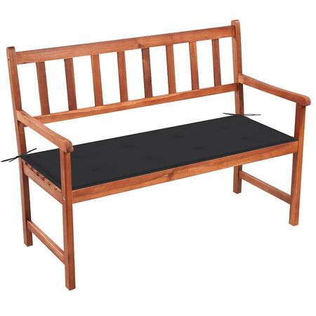  Bancă de grădină cu pernă, 120 cm, lemn masiv de acacia