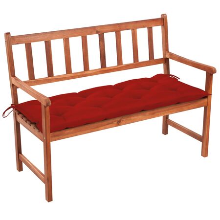  Bancă de grădină cu pernă, 120 cm, lemn masiv de acacia