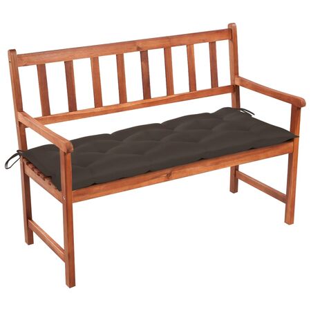  Bancă de grădină cu pernă, 120 cm, lemn masiv de acacia