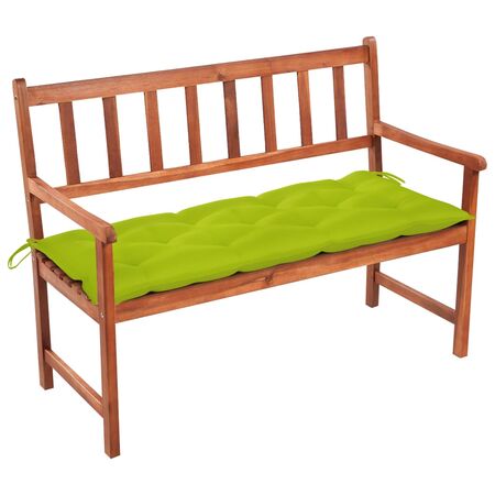  Bancă de grădină cu pernă, 120 cm, lemn masiv de acacia