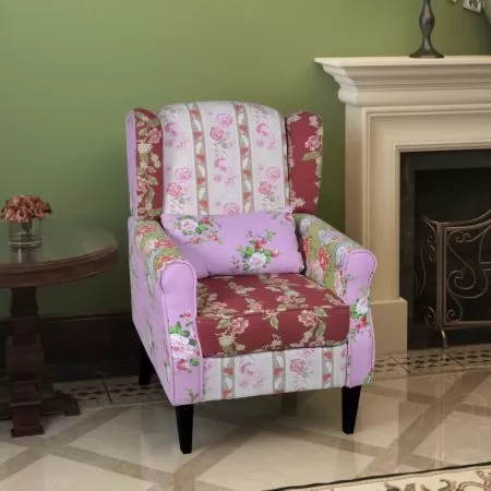  Fotoliu cu design petice, material textil 