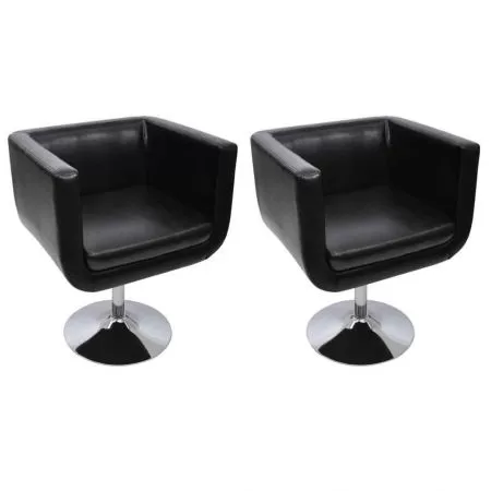 Set 2 bucati scaune de bar, negru, 63 x 59 x 80 cm
