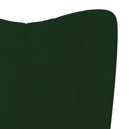 Scaun balansoar cu taburet, verde