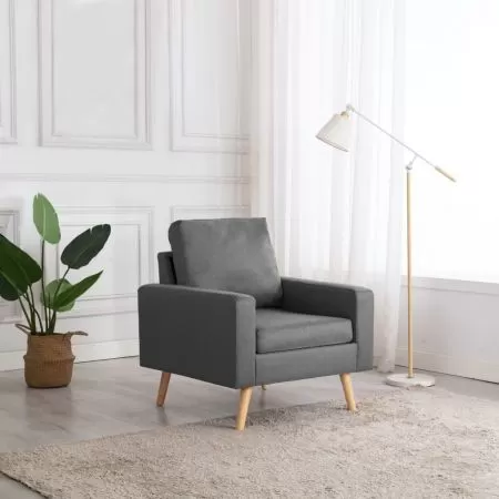  Fotoliu, gri deschis, material textil