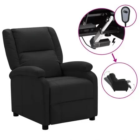 Fotoliu TV electric, negru