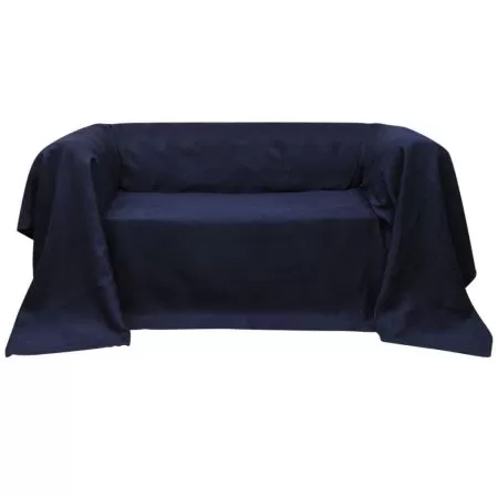 Husa din velur micro-fibra pentru canapea, bleumarin, 140 x 210 cm